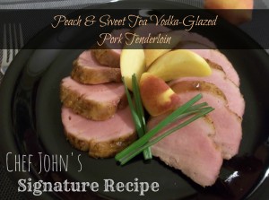 Peach and Sweet Tea Vodka Glazed Pork Tenderloin