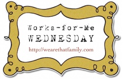Works for Me Wednesday Blog Party